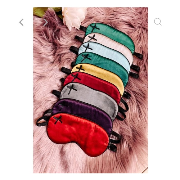 Handmade 100% silk sleep mask Mustard - Picture 3 of 3